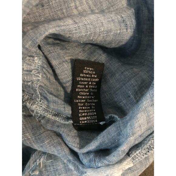 Anthropologie x Sanctuary Montana Linen Romper Faux Wrap Tie-Front - Extra Small - Picture 11 of 11